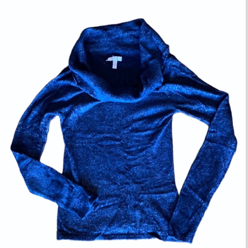Cachet Navy Blue Cowl Neck Sweater